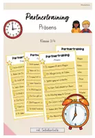 Vorschau - Aufgabenkarten - Materialpaket: Partnertraining (Zeitformen) - Seite 1
