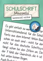 Vorschau - selbst erstellte Schriftarten - Materialpaket Schulschriften | kommerziell nutzbare Schriftarten - Seite 1