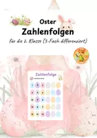 Vorschau - Arbeitsblätter - Oster-Zahlenfolgen–Mathe für die 2. Klasse (3-fach differenziert auch für die 1. Klasse geeignet) - Deckblatt