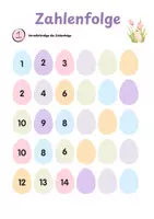 Vorschau - Arbeitsblätter - Oster-Zahlenfolgen–Mathe für die 2. Klasse (3-fach differenziert auch für die 1. Klasse geeignet) - Seite 1
