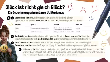 Vorschau - Unterrichtsreihen - 2. (II) Quantität oder Qualität des Glücks? Bentham und Mill im Vergleich - Seite 3