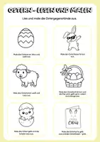 Vorschau - Arbeitsblätter - Ostern DaF Arbeitsblätter A1–A2 | Lesen, Schreiben & Malen | Deutsch Unterricht Material - Seite 2