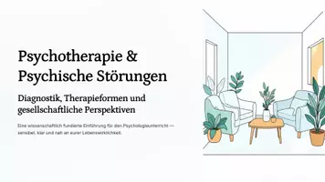 Vorschau - Präsentationen/Tafelbilder - Psychotherapie & Psychische Störungen – Wissenschaftlich fundierte Präsentation für die Oberstufe (Sek II | 2026) - Deckblatt
