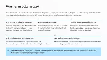 Vorschau - Präsentationen/Tafelbilder - Psychotherapie & Psychische Störungen – Wissenschaftlich fundierte Präsentation für die Oberstufe (Sek II | 2026) - Seite 1