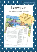 Vorschau - Spiele - Lesespur - Das verschwundene Armband (3-fach differenziert mit Zusatzaufgabe) - Deckblatt