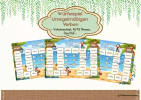 Vorschau - Spiele - Kapitän Konjugation Unregelmäßige Verben/ DaZ & DaF/A1-A2 - Deckblatt
