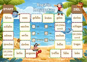 Vorschau - Spiele - Kapitän Konjugation Unregelmäßige Verben/ DaZ & DaF/A1-A2 - Seite 2
