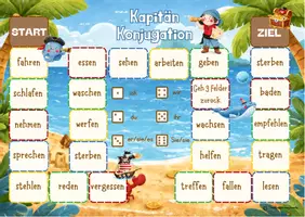 Vorschau - Spiele - Kapitän Konjugation Unregelmäßige Verben/ DaZ & DaF/A1-A2 - Seite 3