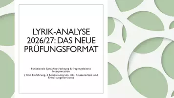 Vorschau - Arbeitsblätter - KOMPLETT-PAKET: Lyrik-Analyse & Grammatik - Deckblatt