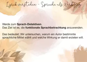 Vorschau - Arbeitsblätter - KOMPLETT-PAKET: Lyrik-Analyse & Grammatik - Seite 2