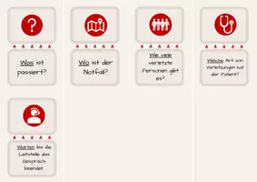 Vorschau - Bildkarten - Die 5 W-Fragen beim Notruf (112) - Deckblatt