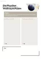 Vorschau - Arbeitsblätter - Die Physiker: Der Weltraumpsalm - Deckblatt