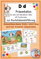 Vorschau - Präsentationen/Tafelbilder - Buchstabe D d: Präsentation zur Buchstabeneinführung für eine voll interaktive Tafel - Deckblatt