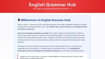 Vorschau - Präsentationen/Tafelbilder - English skills & grammar - interaktive Website - Deckblatt