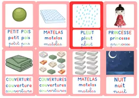 Aperçu - Apprentissages en autonomie - Imagier La Princesse au Petit Pois - Page 1