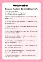 Vorschau - Arbeitsblätter - Modalverben 3: Übungen zu "können" - Seite 1
