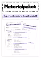 Vorschau - Arbeitsblätter - Materialpaket: Reported Speech without Backshift - Deckblatt