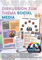 Vorschau - Arbeitsblätter - Podiumsdiskussion / Argumentation zu Social Media und Meinungsfreiheit inkl. Rollenkarten (Klasse 9-10) - Deckblatt