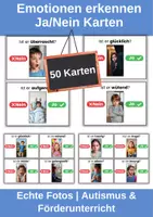 Vorschau - Fördermaterial/Inklusion - Emotionen Ja-Nein Karten mit Fotos - Deckblatt