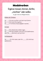 Vorschau - Arbeitsblätter - Materialpaket: Modalverben im Deutschen – Großes Übungsbundle (können, müssen, dürfen, wollen, sollen, möchten) | DaZ / DaF A1 - Seite 2