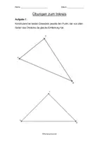 Vorschau - Arbeitsblätter - Übungen zum Inkreis - geometrische Orte - Deckblatt