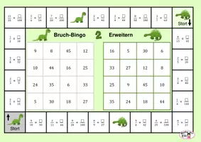 Vorschau - Spiele - Bruch-Bingo "grüne Dinos": Erweitern, Kürzen… - Seite 2