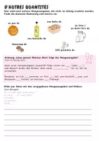 Vorschau - Arbeitsblätter - Les Quantités (Mengenangaben) - Seite 1