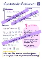 Vorschau - Poster - Merkblatt "Quadratische Funktionen" - Deckblatt