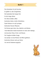Vorschau - Arbeitsblätter - Das Kaninchen - Differenzierte Sach- und Lesetexte - Seite 1