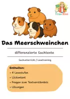 Vorschau - Arbeitsblätter - Das Meerschweinchen - Differenzierte Sach- und Lesetexte - Deckblatt
