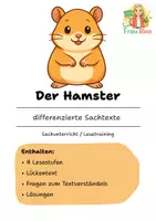 Vorschau - Arbeitsblätter - Der Hamster - Differenzierte Sach- und Lesetexte - Deckblatt