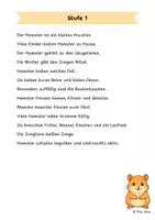 Vorschau - Arbeitsblätter - Der Hamster - Differenzierte Sach- und Lesetexte - Seite 1