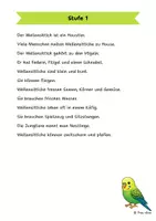 Vorschau - Arbeitsblätter - Der Wellensittich - Differenzierte Sach- und Lesetexte - Seite 1
