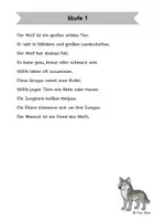 Vorschau - Arbeitsblätter - Der Wolf - Differenzierte Sach- und Lesetexte - Seite 1