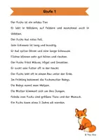 Vorschau - Arbeitsblätter - Der Fuchs - Differenzierte Sach- und Lesetexte - Seite 1