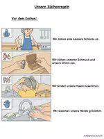 Vorschau - Arbeitsblätter - Küchenregeln für die Schulküche - Deckblatt