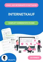 Vorschau - Arbeitsblätter - Internetkauf – Komplette Unterrichtsstunde - Deckblatt