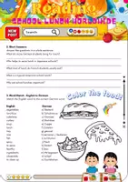 Vorschau - Arbeitsblätter - Reading Comprehension School Lunches Worldwide - Grade 6 - Seite 1