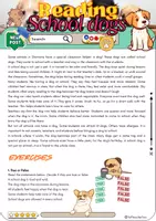 Vorschau - Arbeitsblätter - Reading Comprehension School Dogs - Grade 6 - Deckblatt