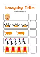 Voorbeeld - Koningsdag Tellen Werkblad 1 tm 5 - Pagina 2