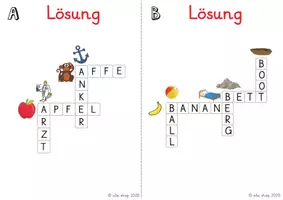 Vorschau - Arbeitsblätter - Kreuzworträtsel lösen auf der Lautebene im Anfangsunterricht (Systematischer Rechtschreibunterricht) - Seite 3