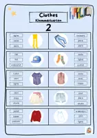 Vorschau - Klammerkarte Clothes - Multiple Choice Quiz - Seite 1