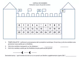 Aperçu - Fiches - 18 CHATEAUX DES NOMBRES DE 0 à 100 - Page de couverture