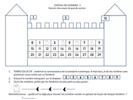 Aperçu - Fiches - 18 CHATEAUX DES NOMBRES DE 0 à 100 - Page 2