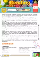 Vorschau - Arbeitsblätter - Reading Comprehension Fizzy Drinks - Grade 7 - Deckblatt