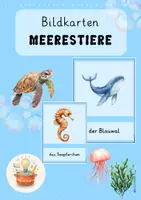 Vorschau - Bildkarten - Bildkarten: Meerestiere - Deckblatt
