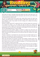 Vorschau - Arbeitsblätter - Reading Comprehension Videogames - Grade 7 - Deckblatt