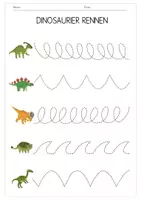 Vorschau - Arbeitsblätter - Dinosaurier Schwing und Schwungübungen - Seite 2