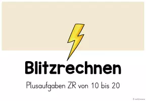 Vorschau - Präsentationen/Tafelbilder - Blitzrechnen (Digitale Tafel) - Addition ZR von 10 bis 20 (Mathe Klasse 1) - Seite 3