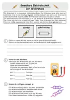 Vorschau - Arbeitsblätter - Grundkurs Elektrotechnik - Der Widerstand - Deckblatt